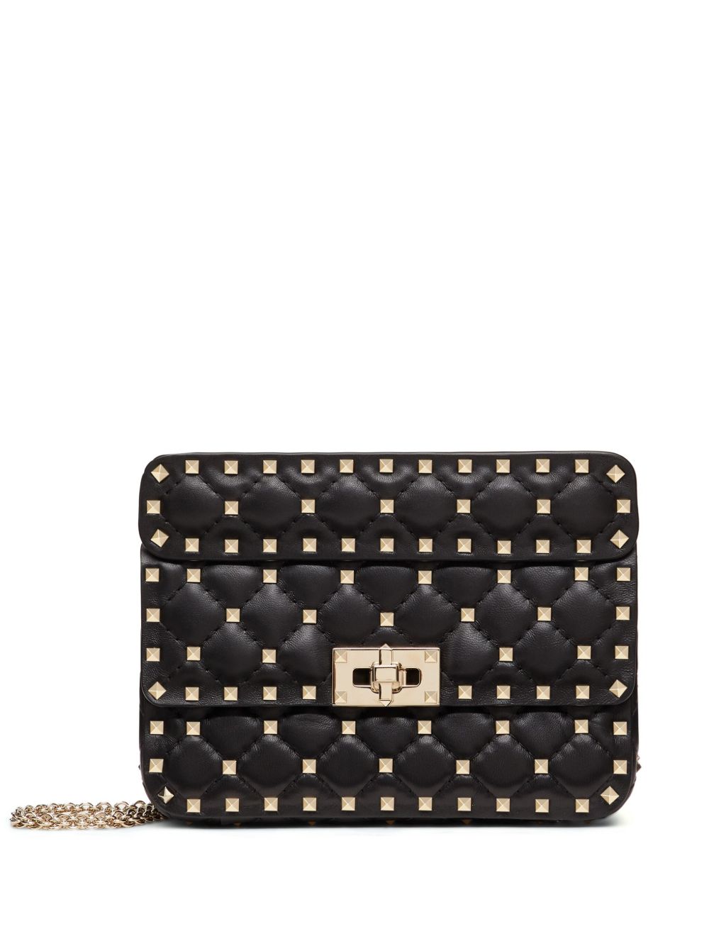 Valentino Garavani 华伦天奴 Rockstud 缀饰斜挎包 - 黑色