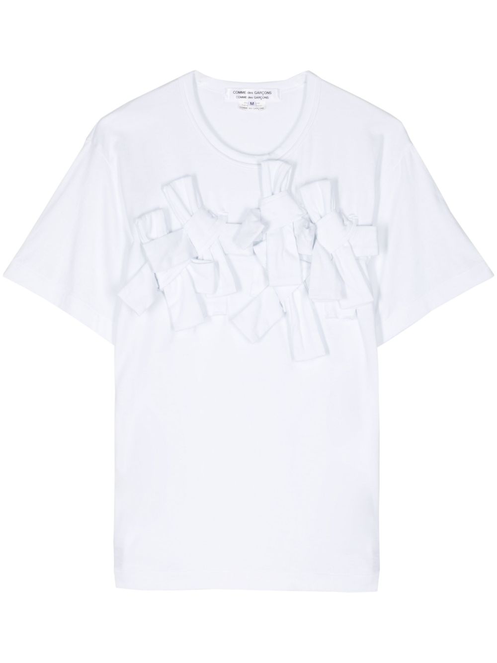 Comme Des Garçons Comme Des Garçons 系带细节平纹针织T恤 - 白色