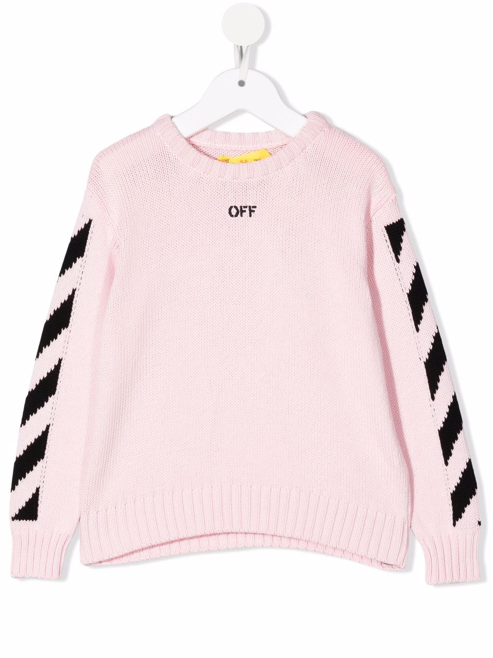 Off-White Kids Off Stamp 圆领毛衣 - 粉色