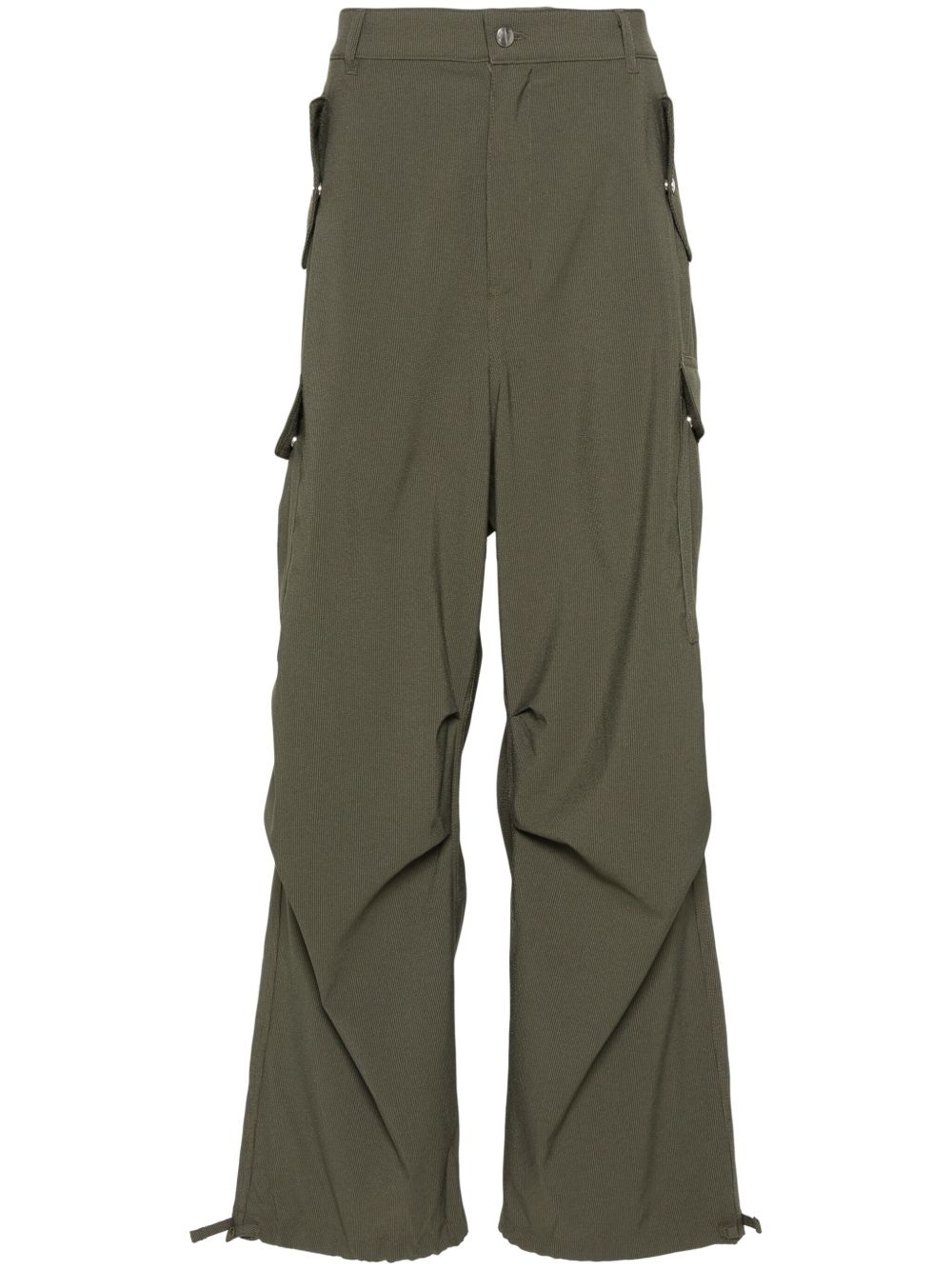 RHUDE 细条纹直筒工装裤 - 绿色