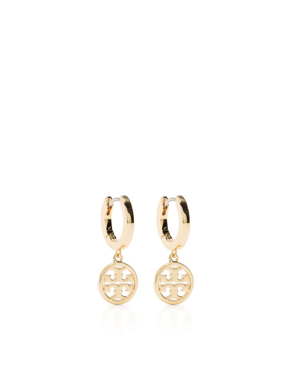 Tory Burch Double-T 吊饰耳环 - 金色