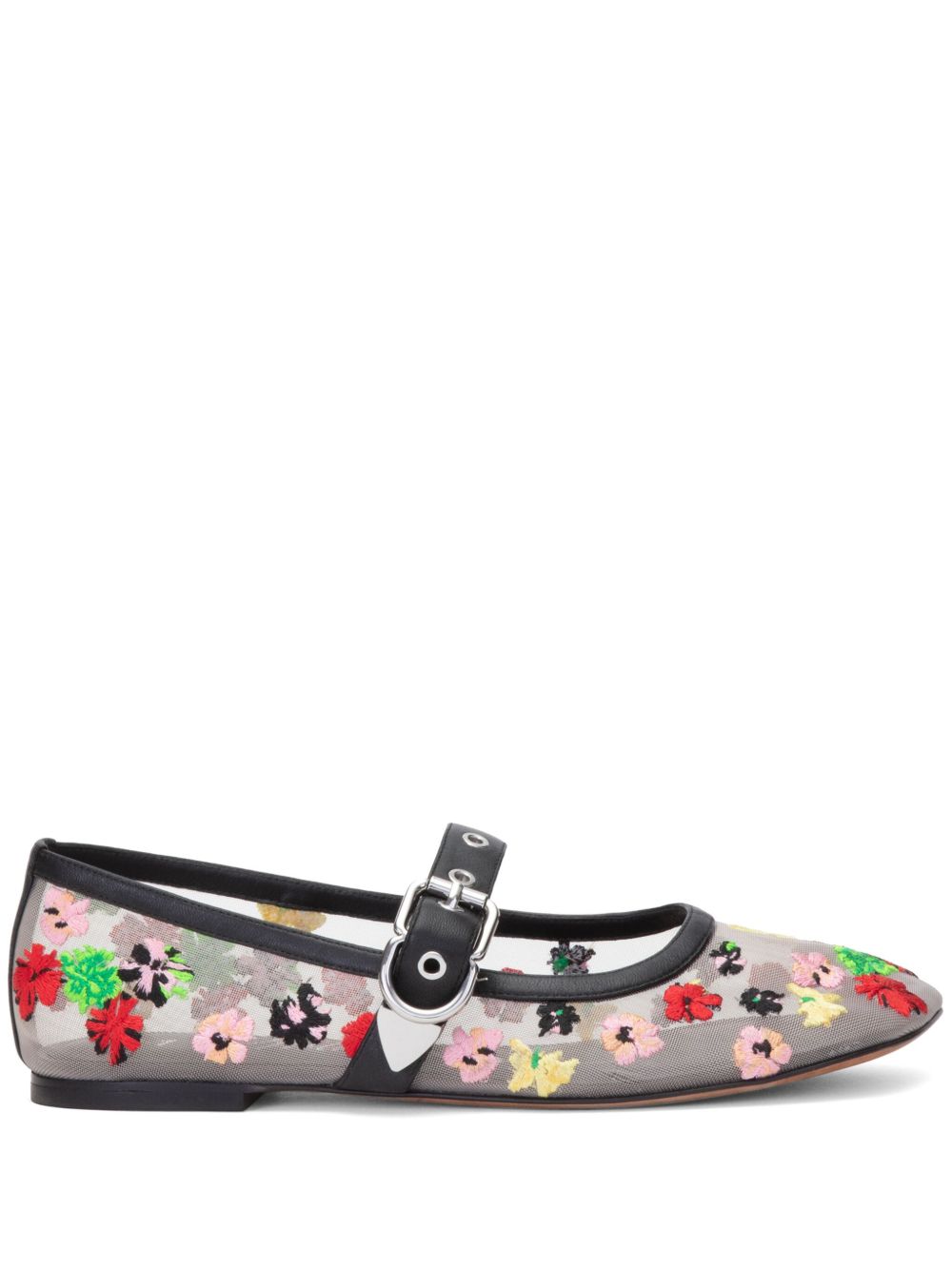 3.1 Phillip Lim ID Flowerworks 网纱芭蕾平底鞋 - 中性色