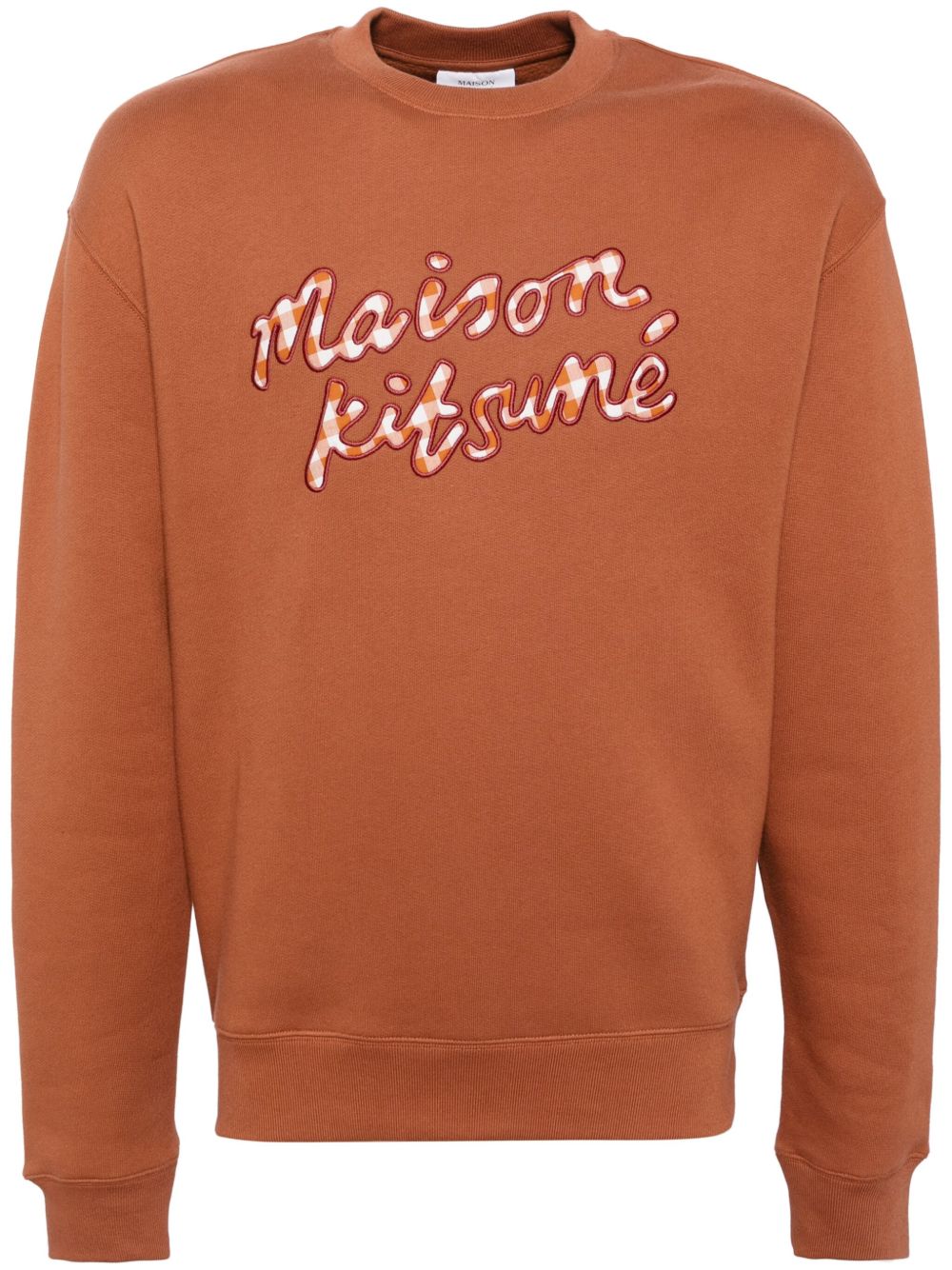 Maison Kitsuné 手绘感图案格纹卫衣 - 中性色