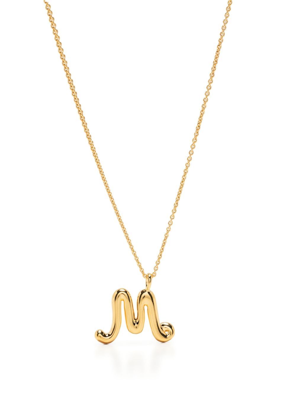 Missoma Curly Molten 字母吊饰项链 - 金色