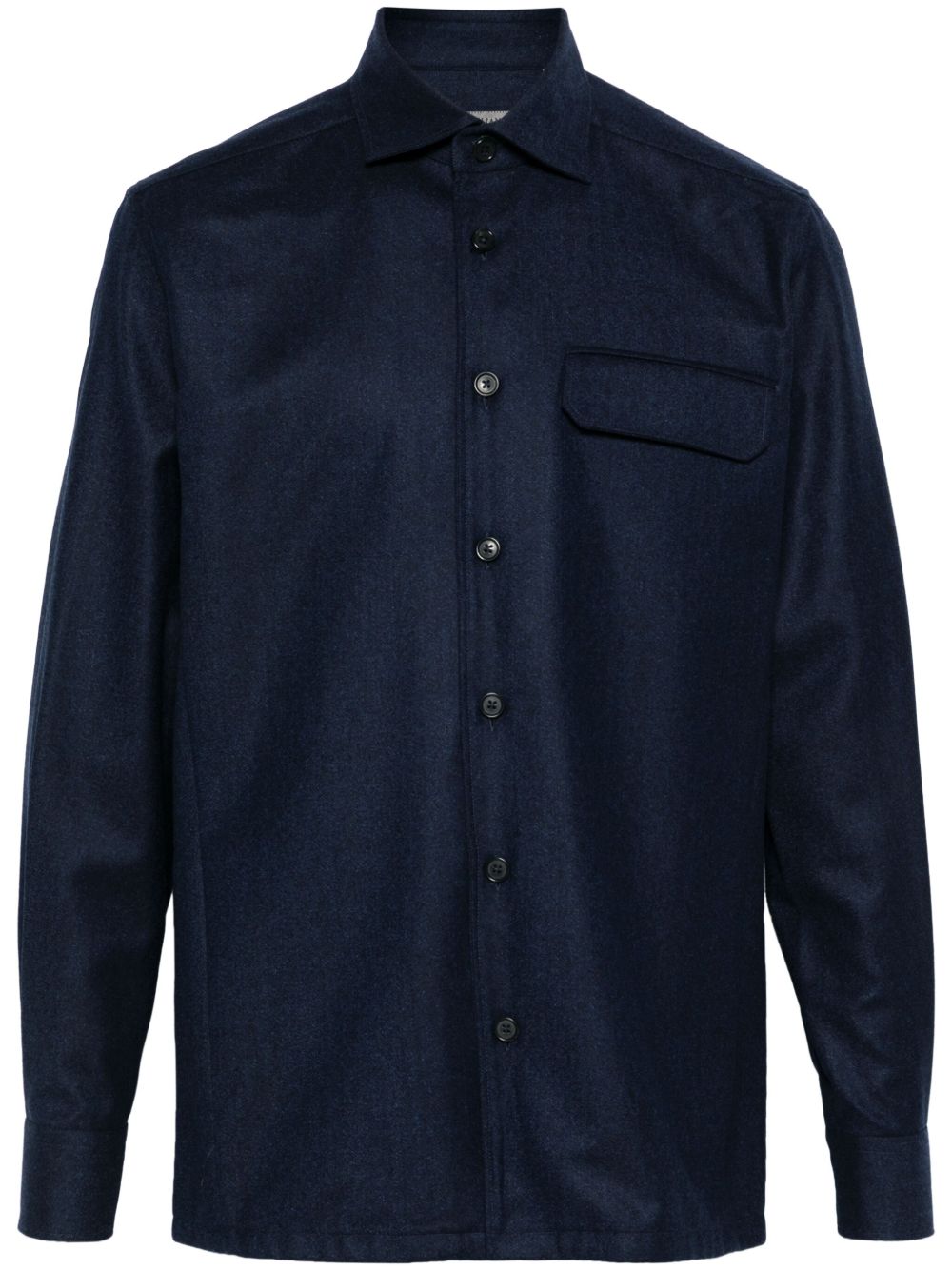 Corneliani 羊毛衬衫 - 蓝色