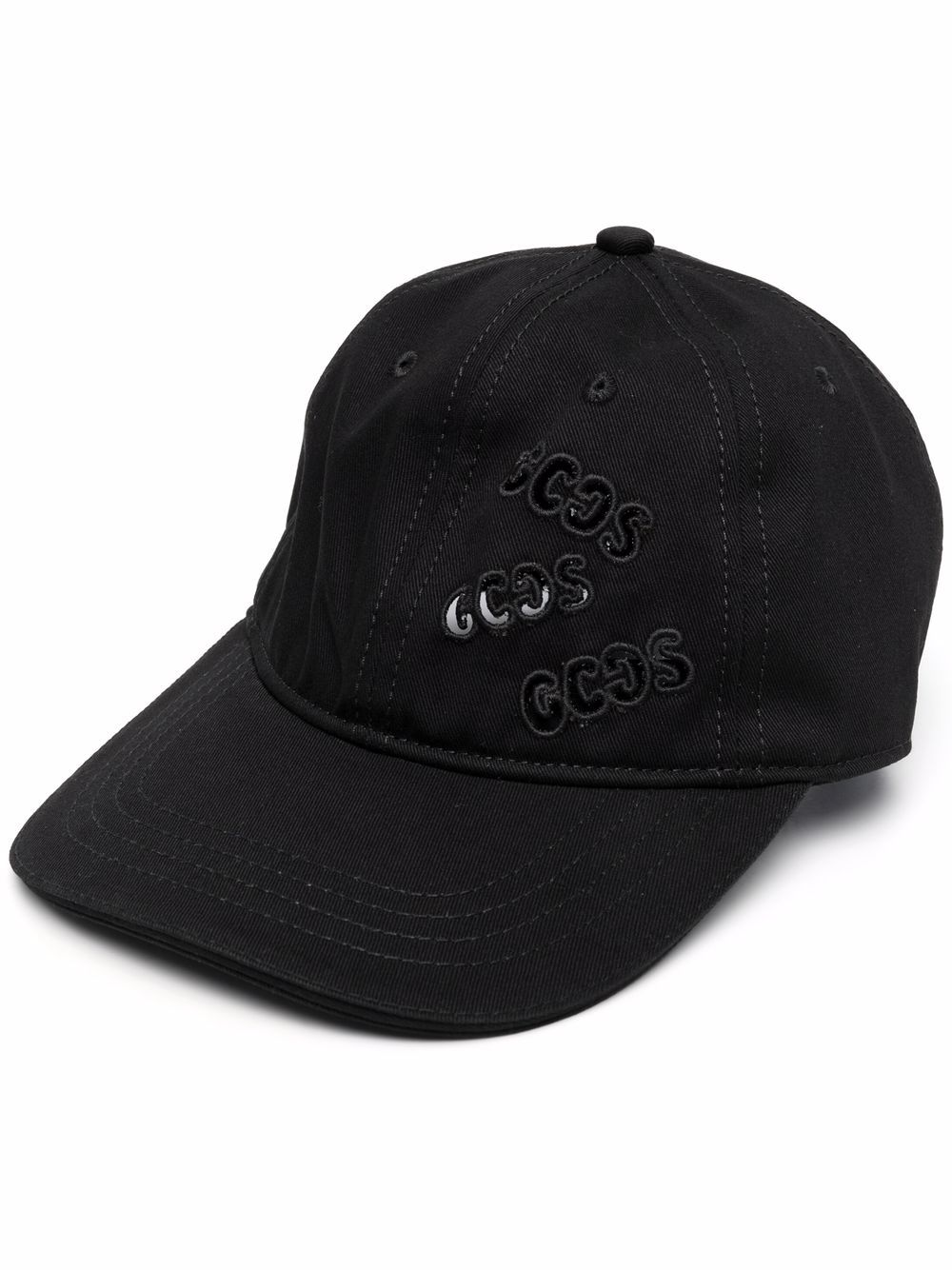 GCDS logo刺绣棒球帽 - 黑色