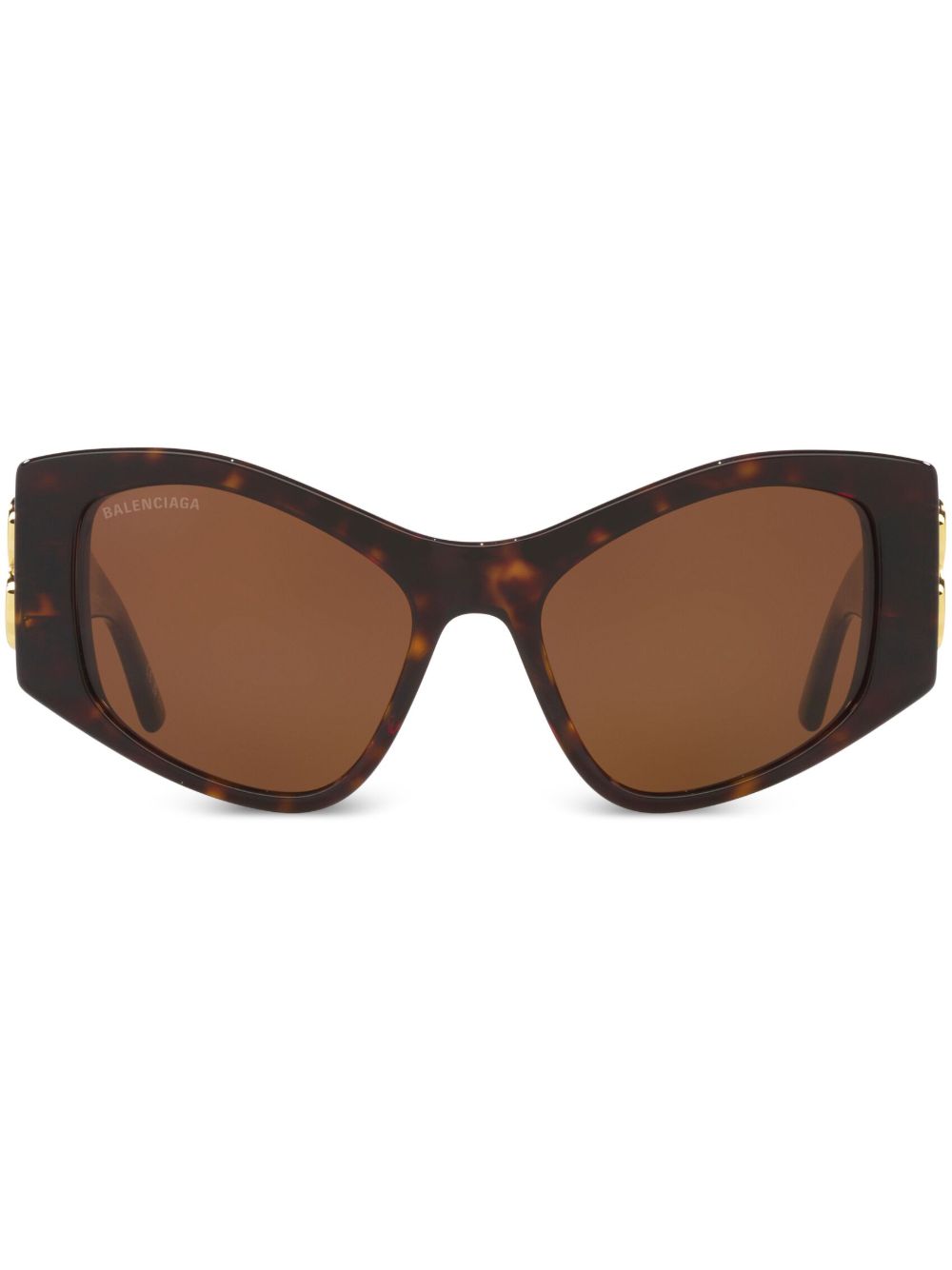 Balenciaga Eyewear Dynasty XL D形框太阳眼镜 - 褐色