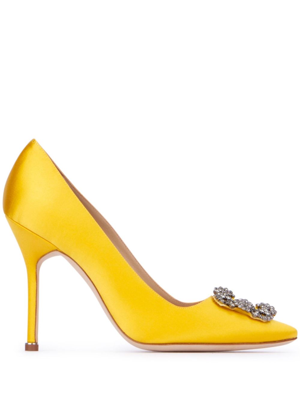 Manolo Blahnik Hangisi 高跟鞋（10.5厘米） - 黄色