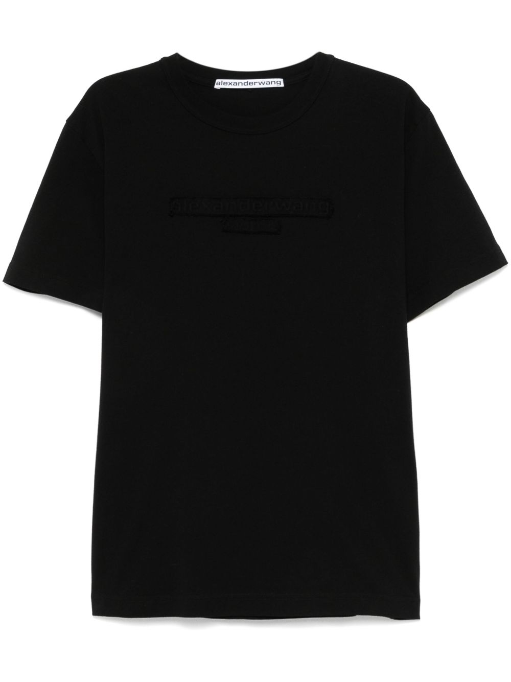 Alexander Wang logo压纹T恤 - 黑色