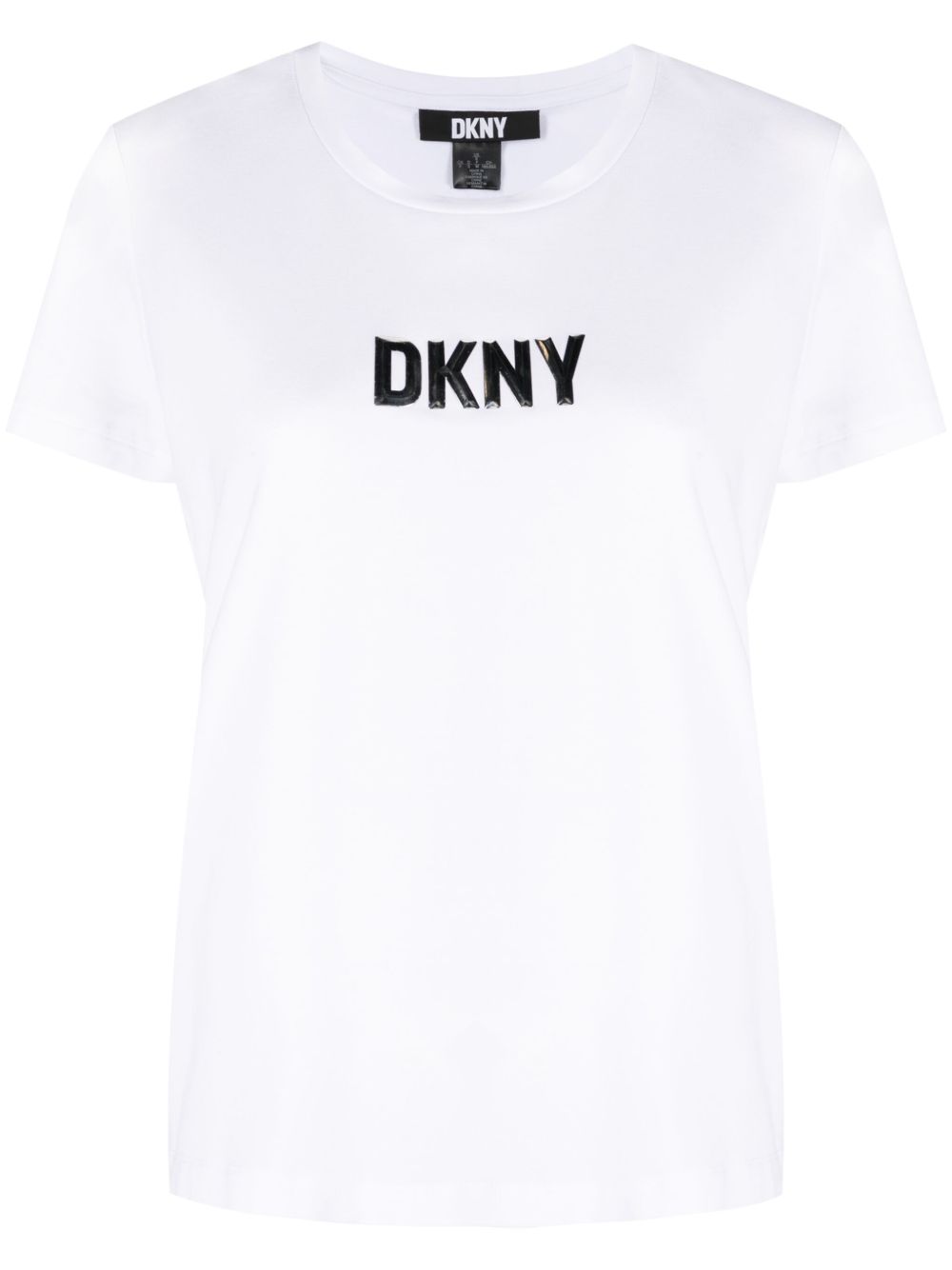 DKNY logo反光短袖 T恤 - 白色