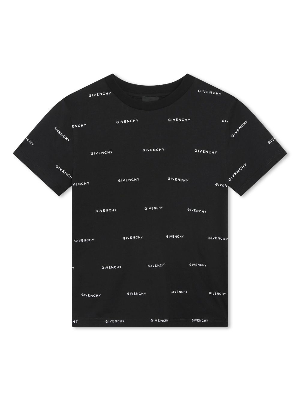 Givenchy Kids 4G 印花棉T恤 - 黑色