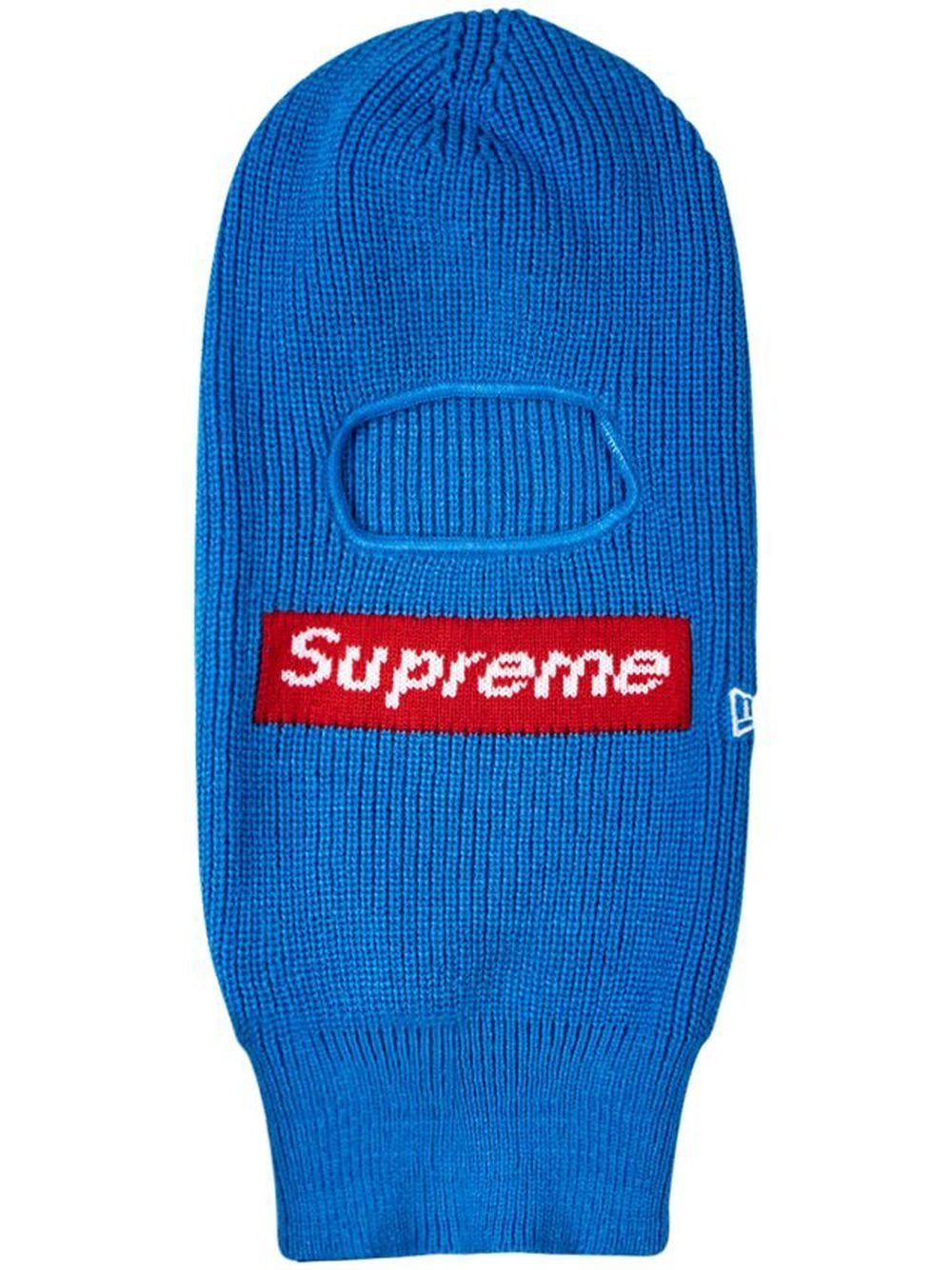 Supreme x New Era 盒形logo巴拉克拉瓦帽 - 蓝色