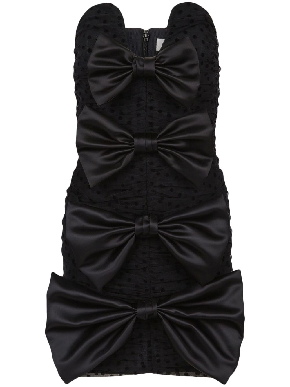 Nina Ricci 蝴蝶结细节紧胸衣式迷你连衣裙 - 黑色