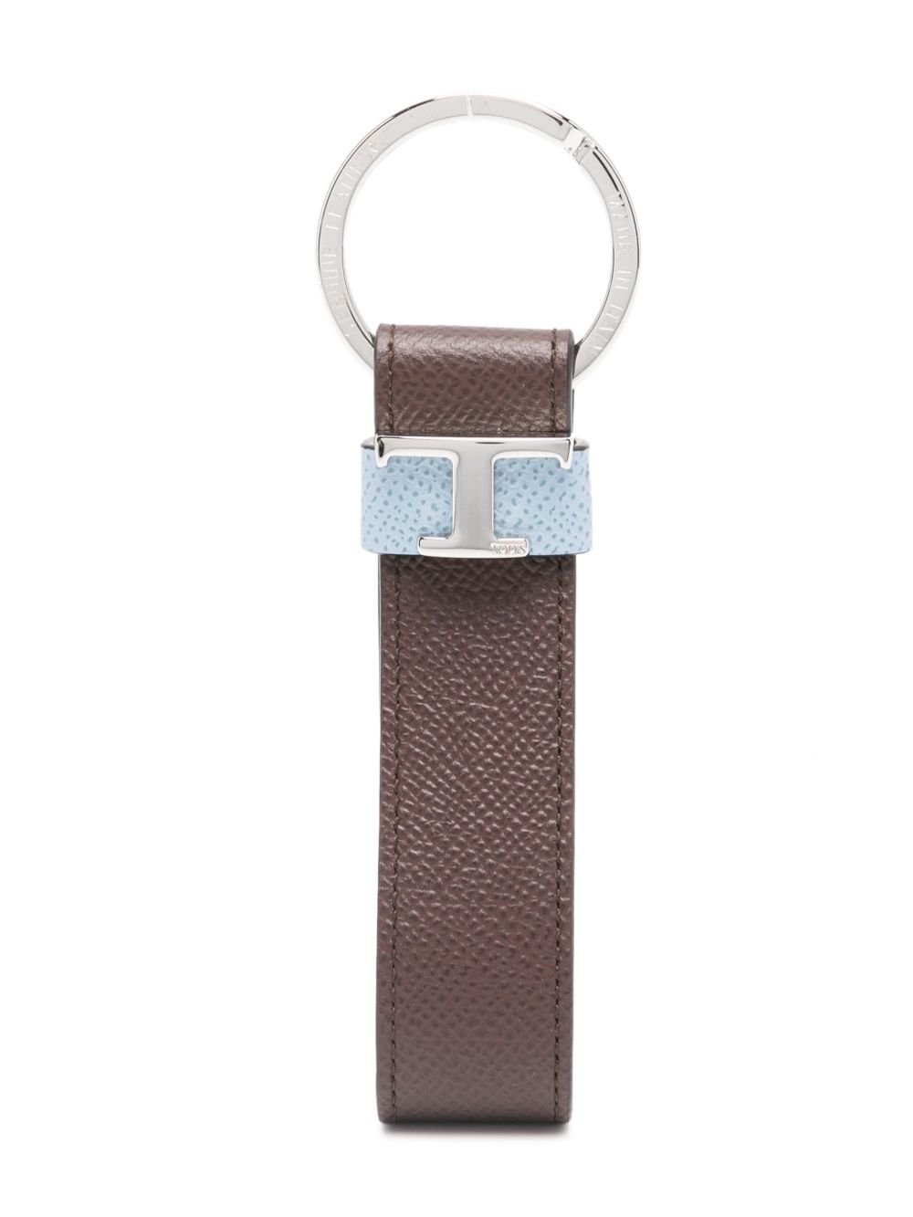 Tod's Timeless logo皮质钥匙扣 - 褐色