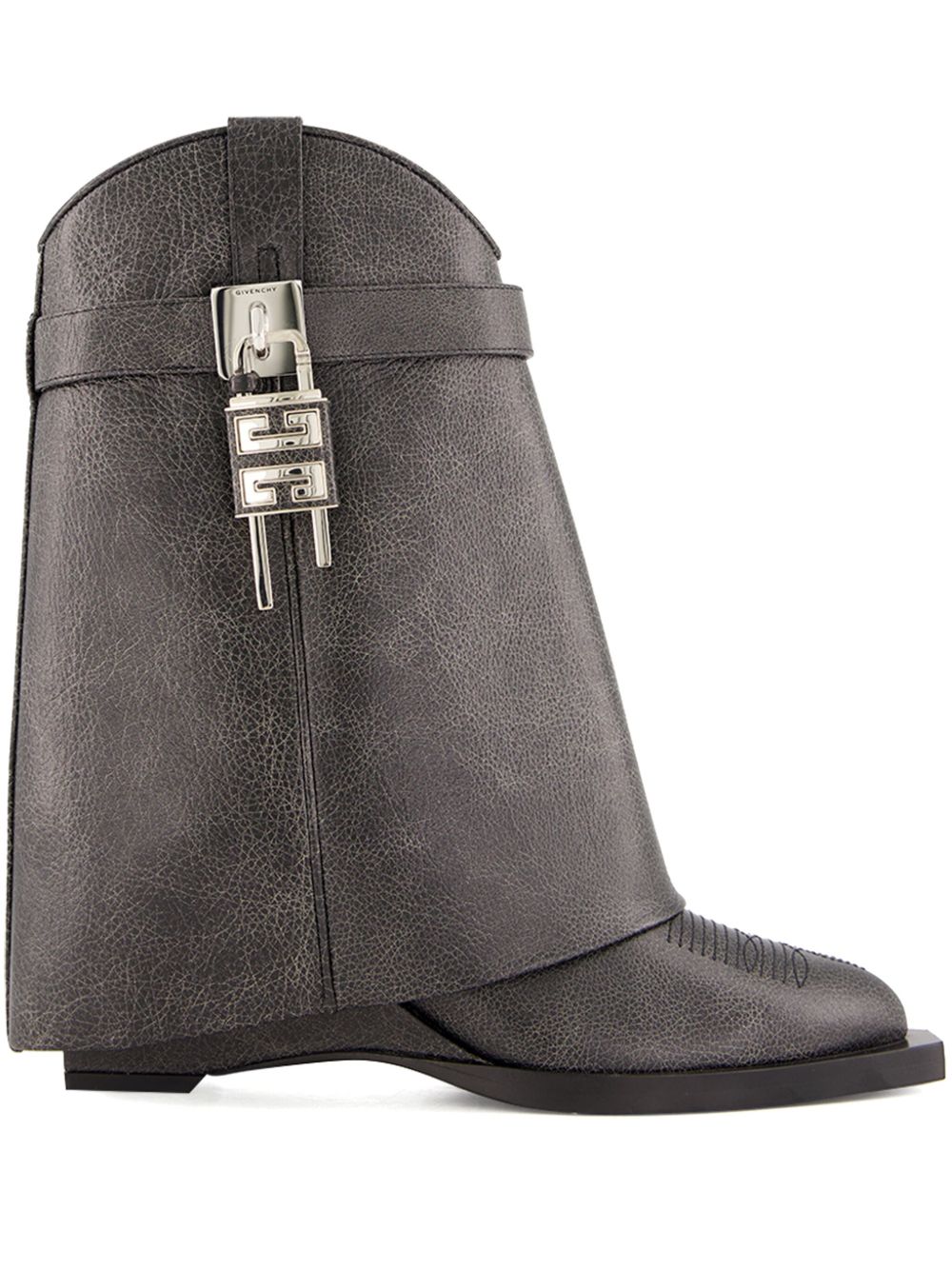 Givenchy Shark Lock Cowboy 靴子 - 黑色