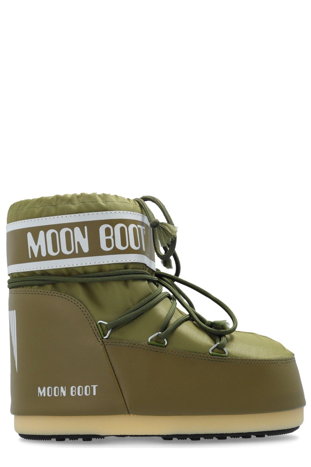 Moon Boot 标志性logo印花系带靴