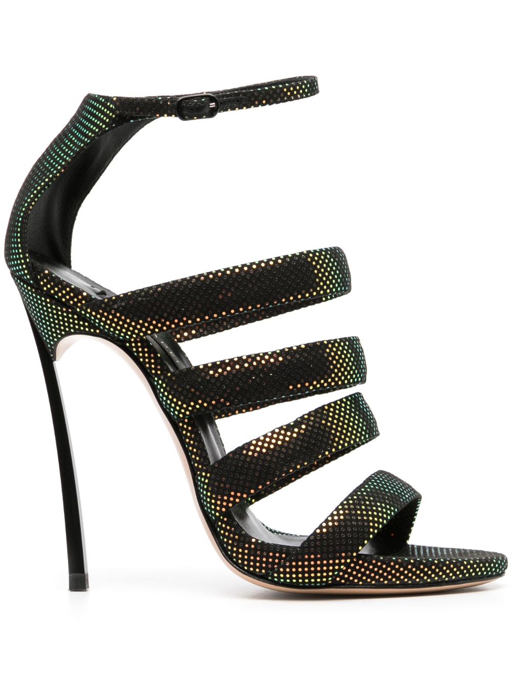 Casadei Aurora Boreal 高跟凉鞋 - 黑色