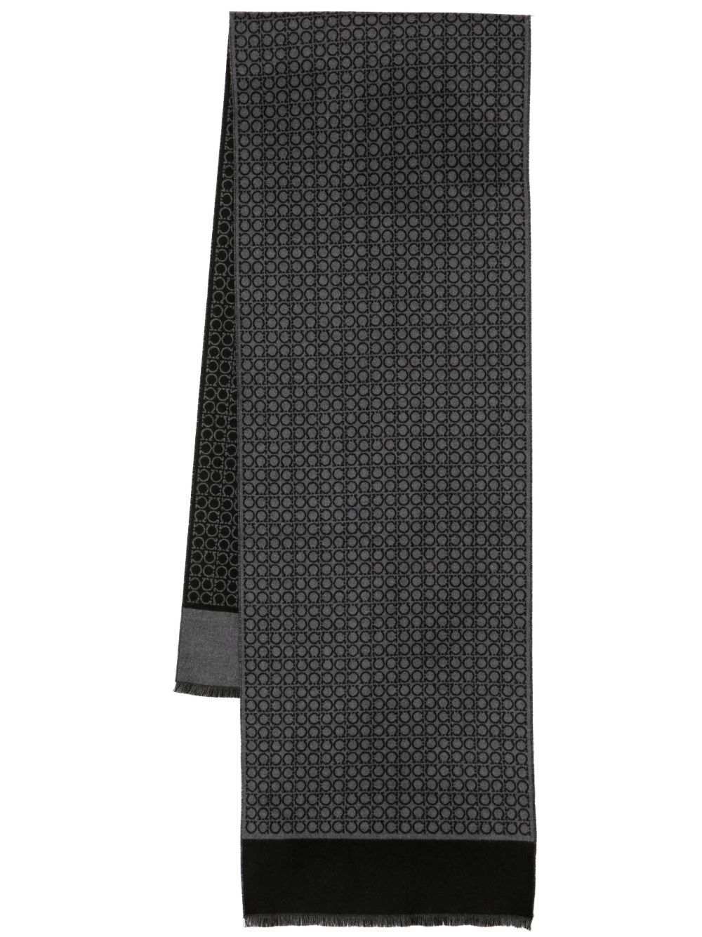 Ferragamo logo围巾 - 灰色