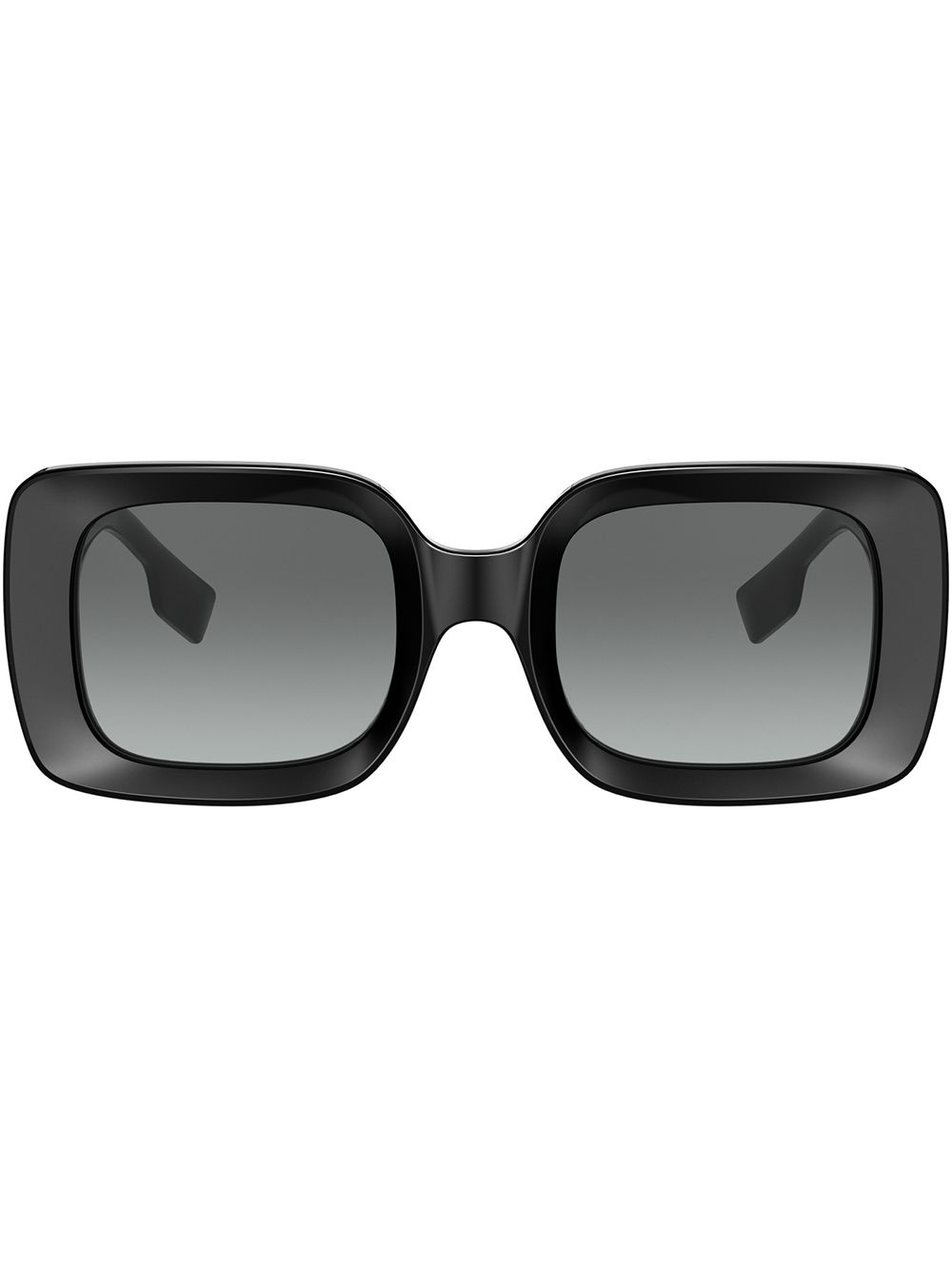 Burberry Eyewear Delilah 长方形镜框太阳眼镜 - 黑色