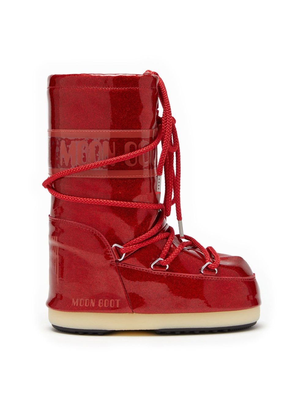 Moon Boot Kids logo短靴 - 红色