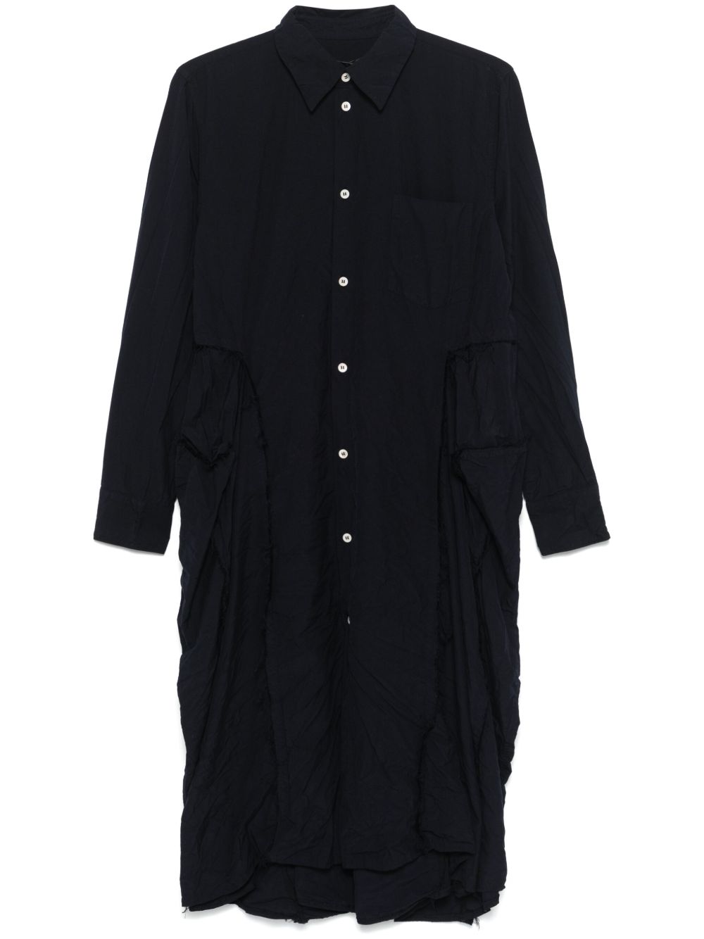 Comme Des Garçons Comme Des Garçons 仿旧效果中长连衣裙 - 蓝色