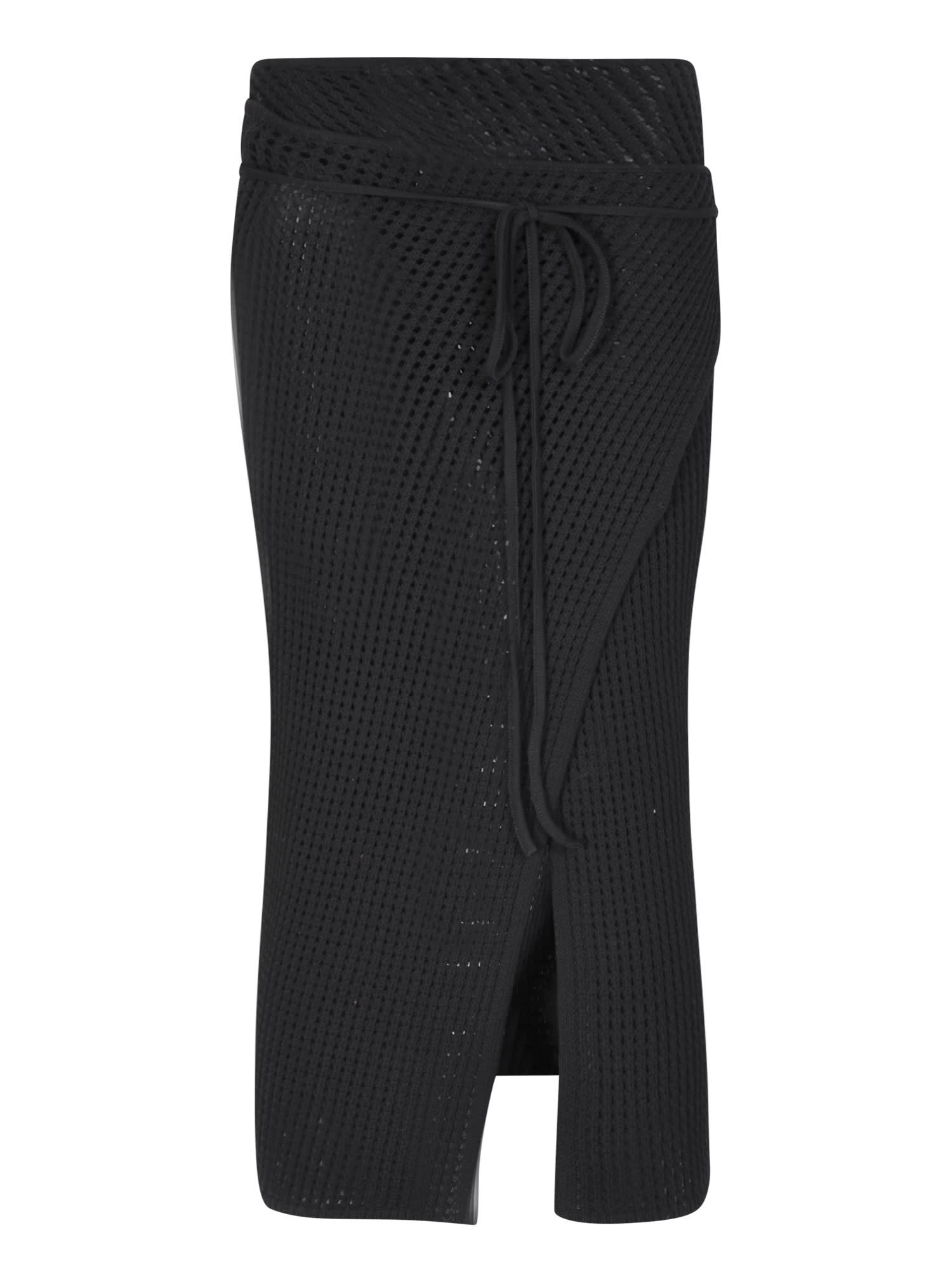 ANDREĀDAMO Cut-out Black Skirt