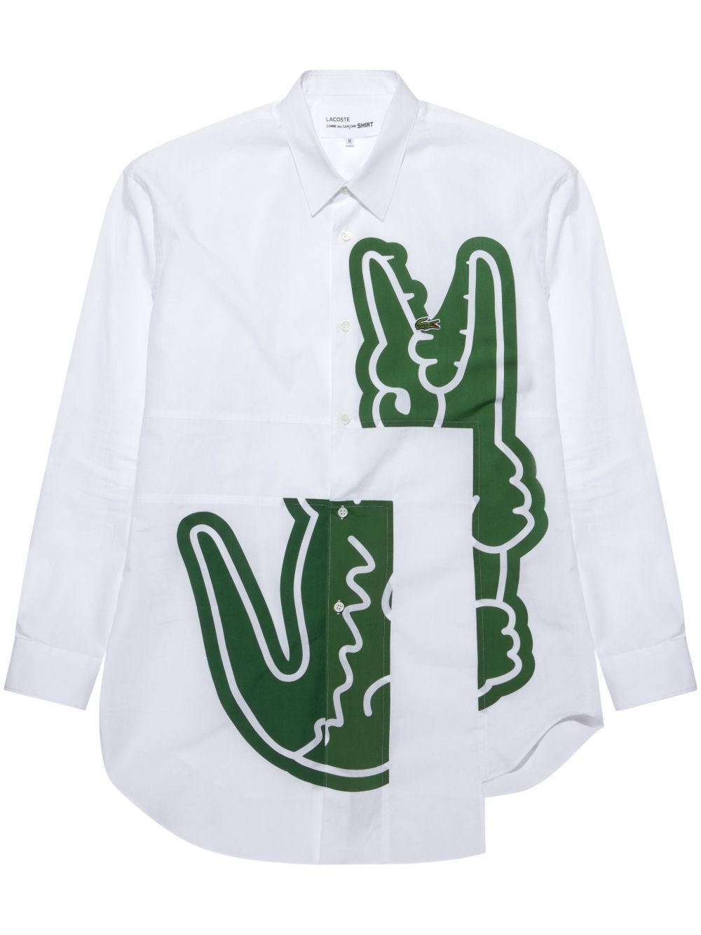 Comme Des Garçons Shirt logo刺绣棉衬衫 - 白色