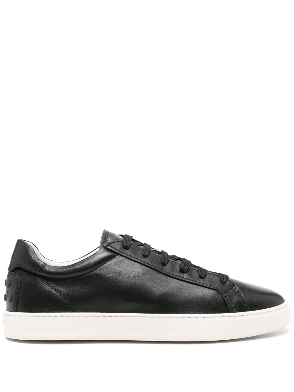 Tod's 拼接皮质运动鞋 - 黑色