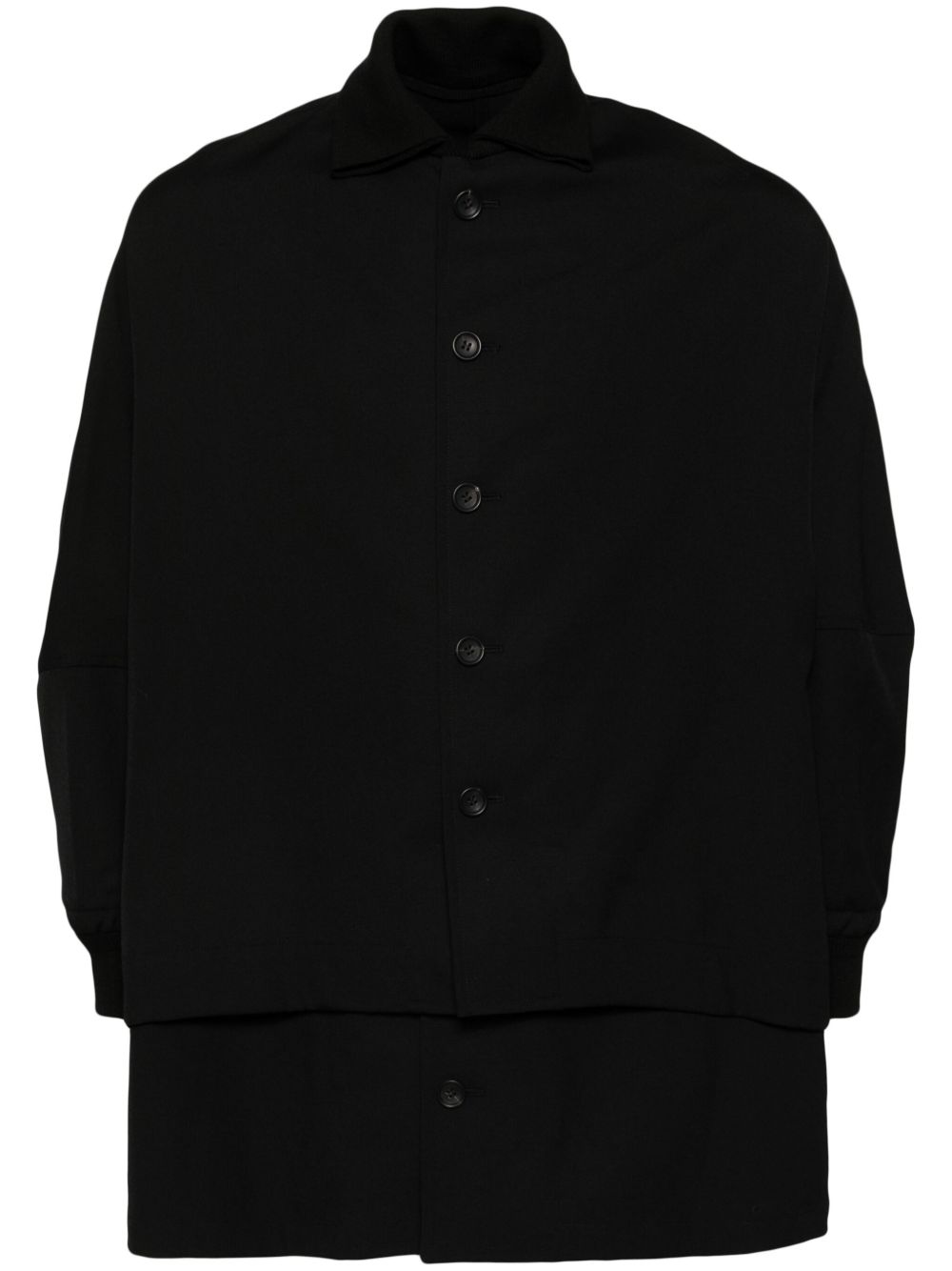 Yohji Yamamoto 单排扣外套 - 黑色