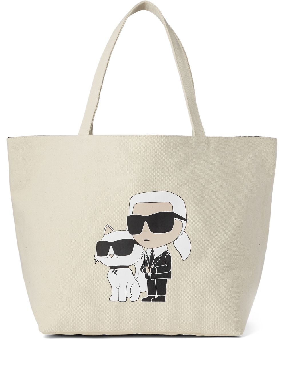 Karl Lagerfeld Ikon logo印花手提包 - 中性色