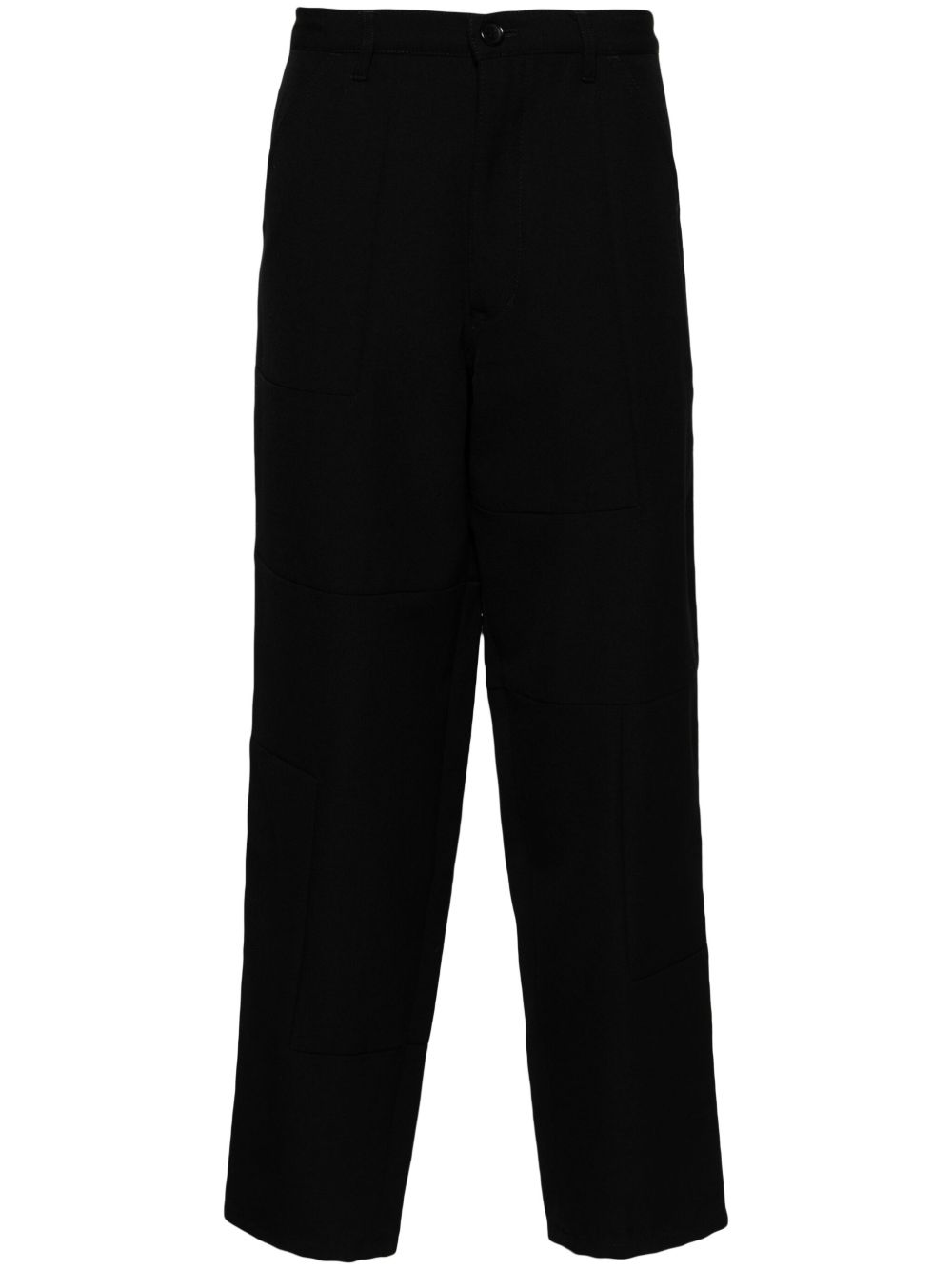 Comme Des Garçons 拼接羊毛锥形裤 - 黑色