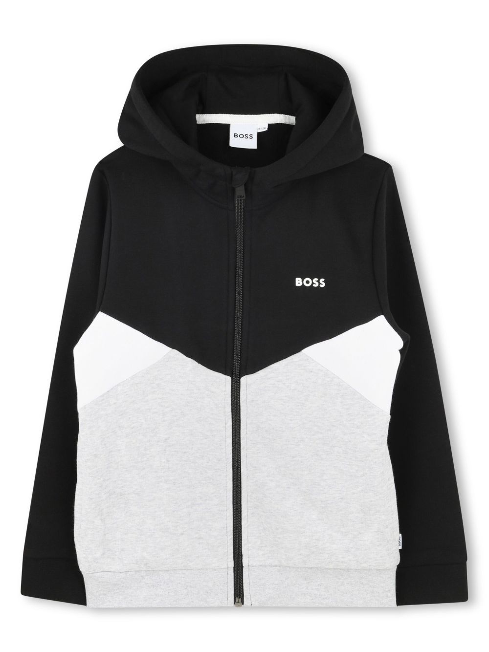 BOSS Kidswear 拉链连帽衫 - 黑色