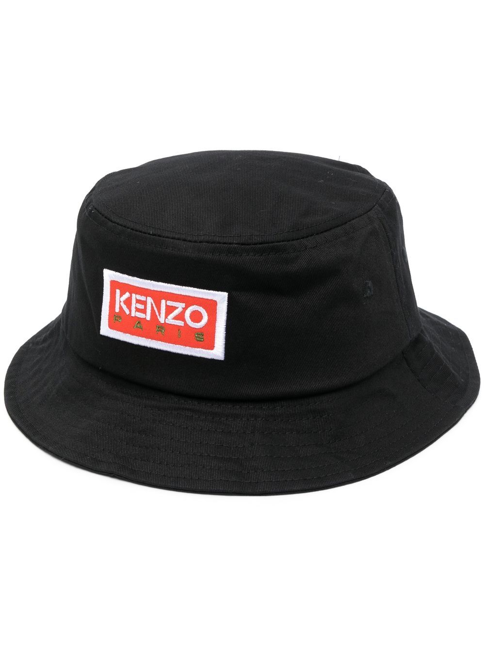 Kenzo logo刺绣渔夫帽 - 黑色