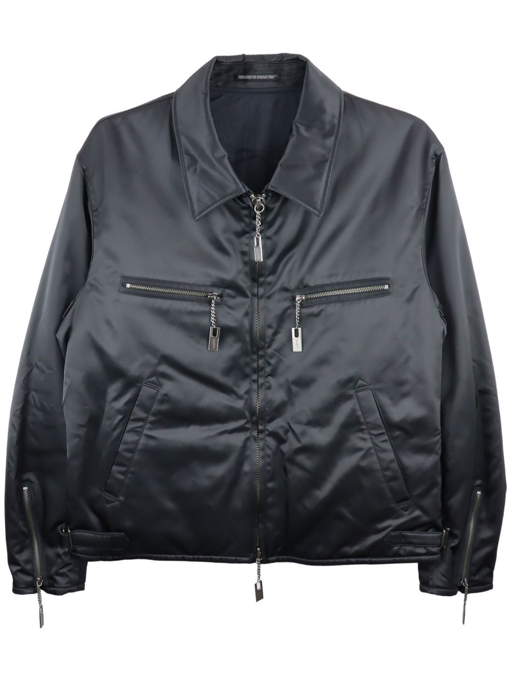 Yohji Yamamoto Vintage 斜纹布夹克 - 黑色
