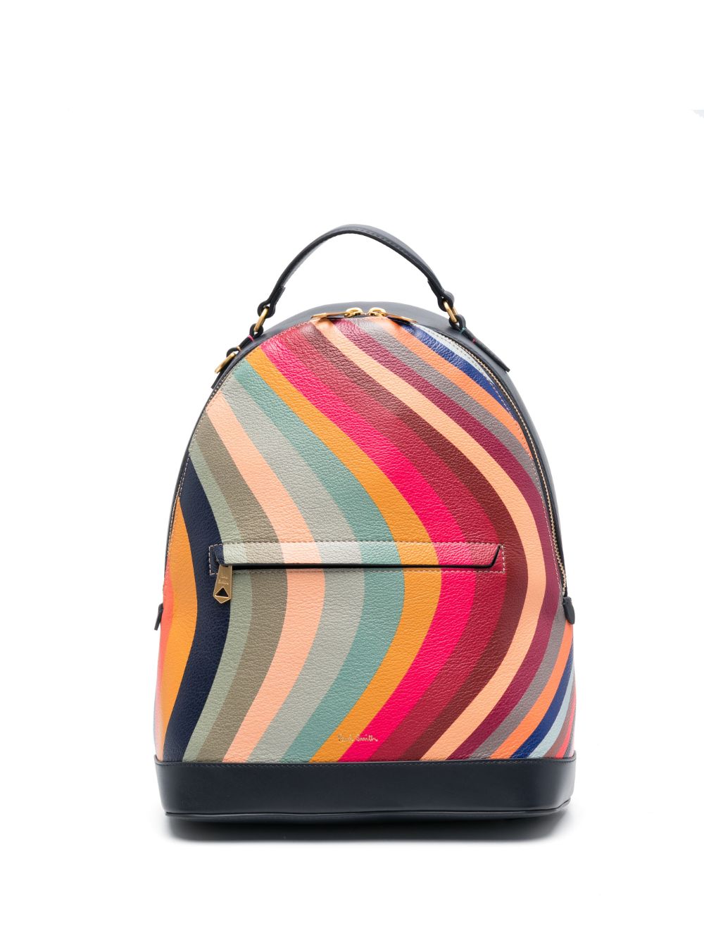 Paul Smith 漩涡印花皮质双肩包 - 蓝色