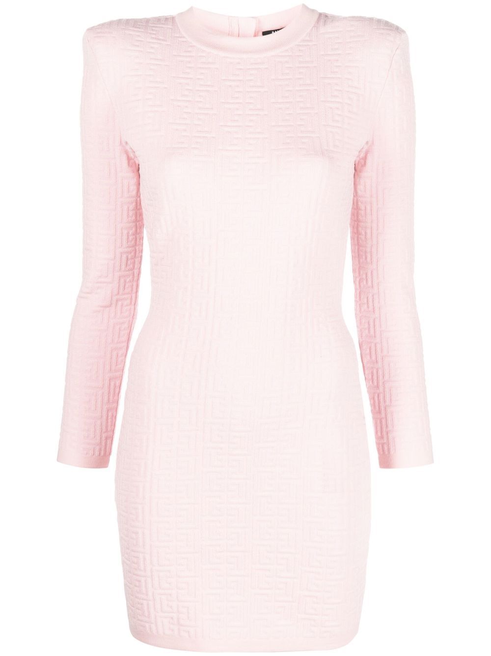 Balmain 经典logo针织迷你连衣裙 - 粉色