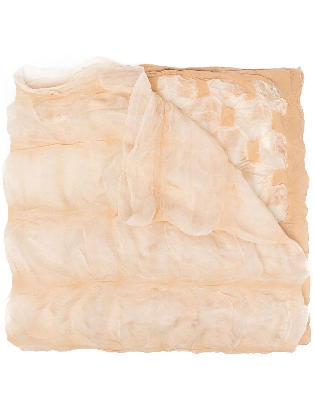 Issey Miyake Pre-Owned 折痕效果半透明围巾 - 中性色