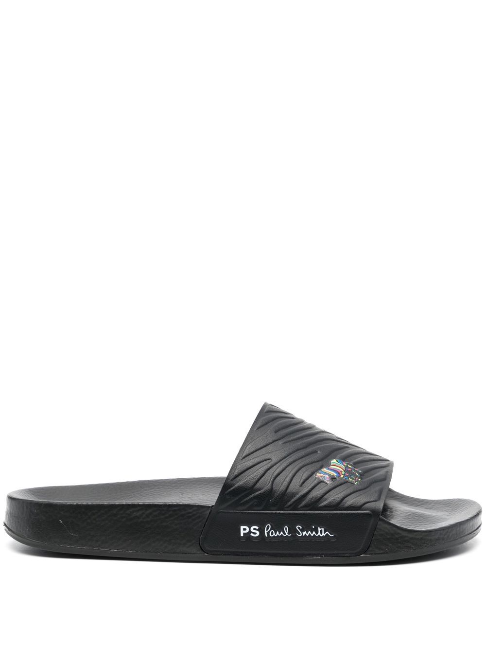 PS Paul Smith 斑马logo拖鞋 - 黑色