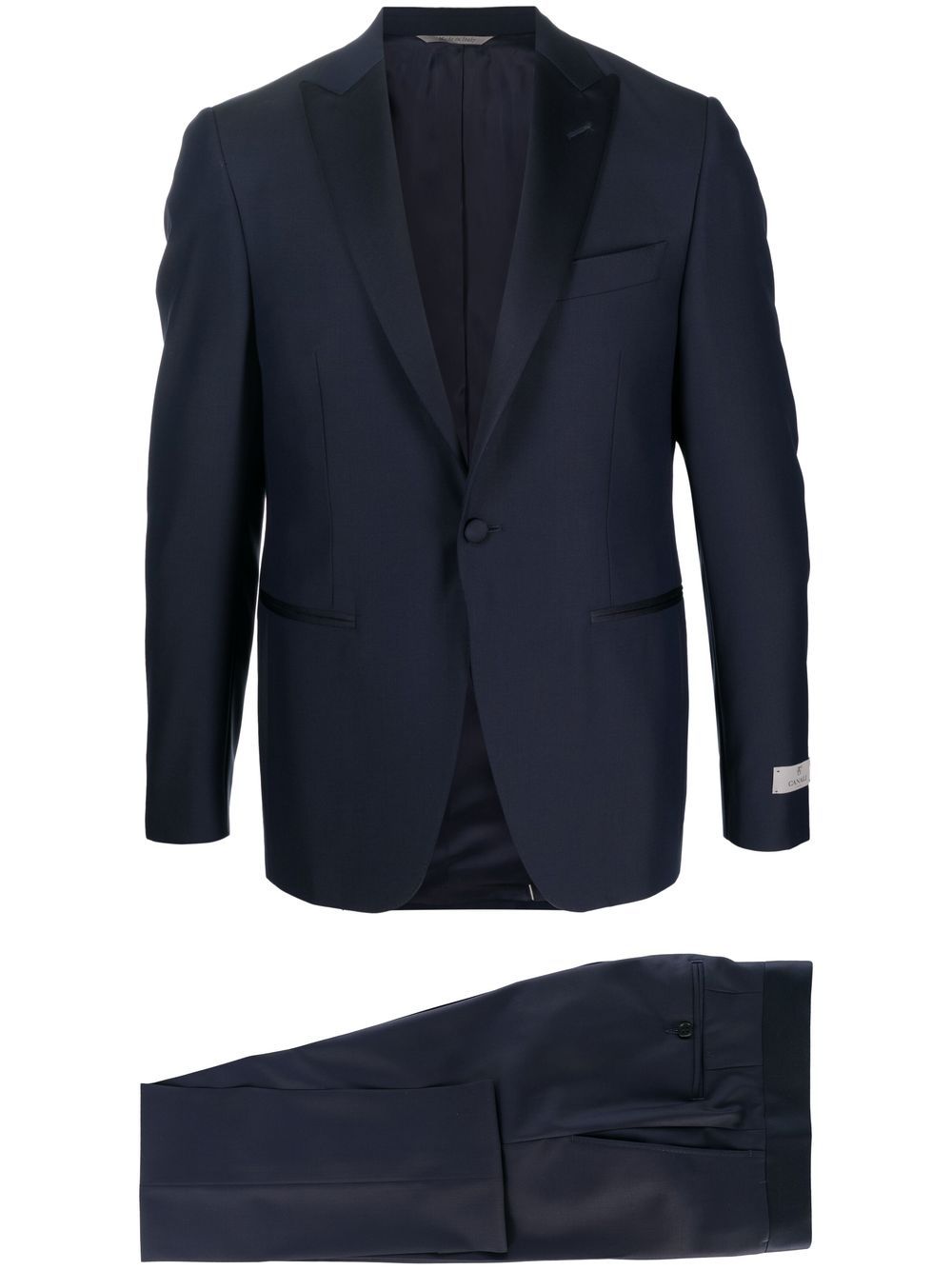 Canali 单排扣西装套装 - 蓝色