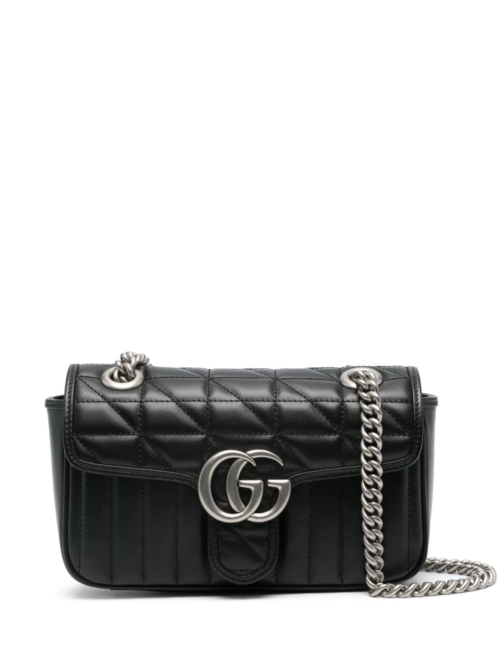 Gucci GG Marmont 迷你单肩包 - 黑色