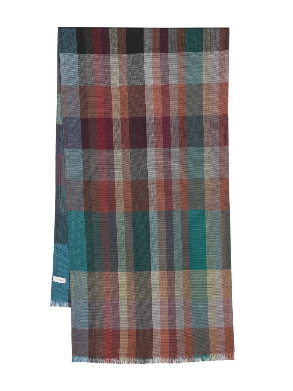 Paul Smith Signature Stripe 格纹围巾 - 褐色