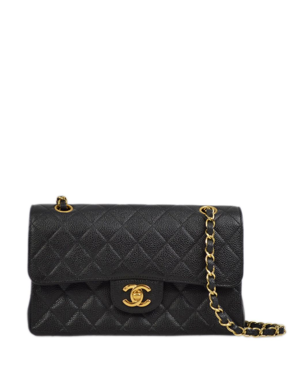 CHANEL Pre-Owned Double Flap 小号单肩包（2000年典藏款） - 黑色