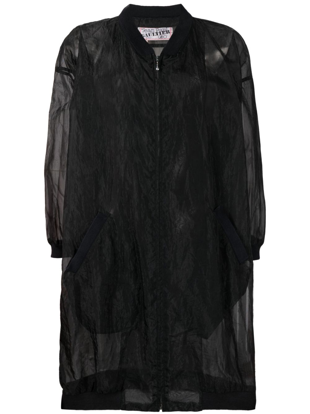 Jean Paul Gaultier Pre-Owned 半透明拉链外套（1985年典藏款） - 黑色