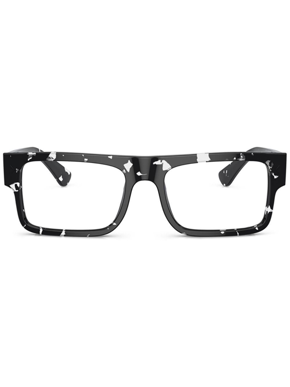 Prada Eyewear PR A01V Havana Black Transparent 眼镜 - 黑色
