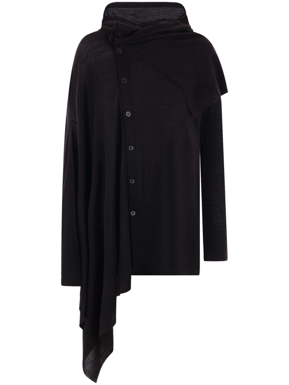 Yohji Yamamoto Delivery B 开衫 - 黑色