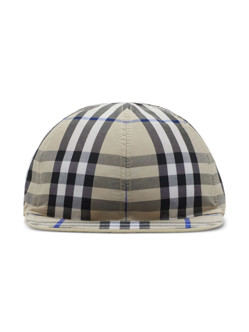 Burberry Kids 格纹双面棒球帽 - 中性色
