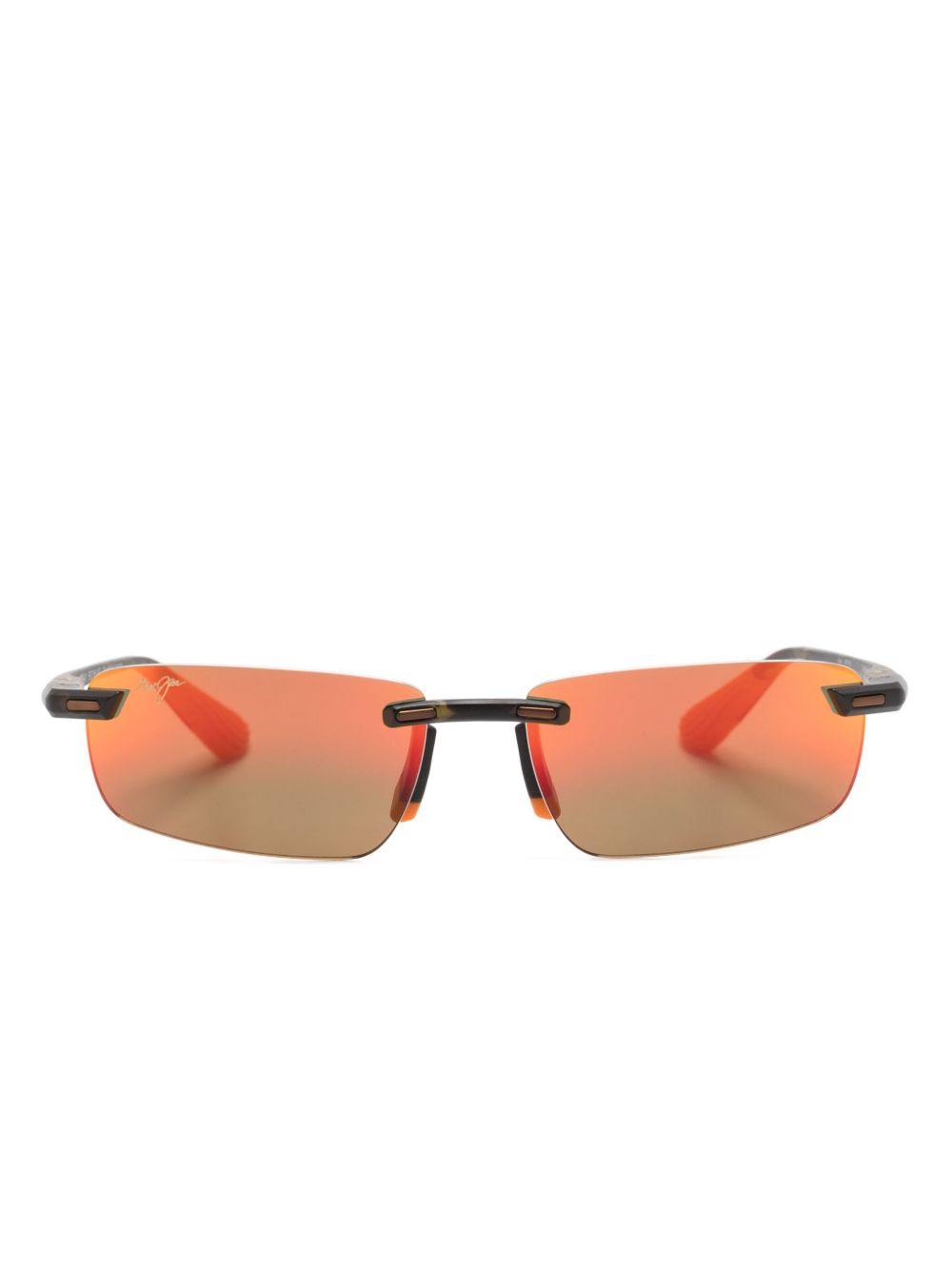 Maui Jim PolarizedPlus2® 长方形框太阳眼镜 - 黑色