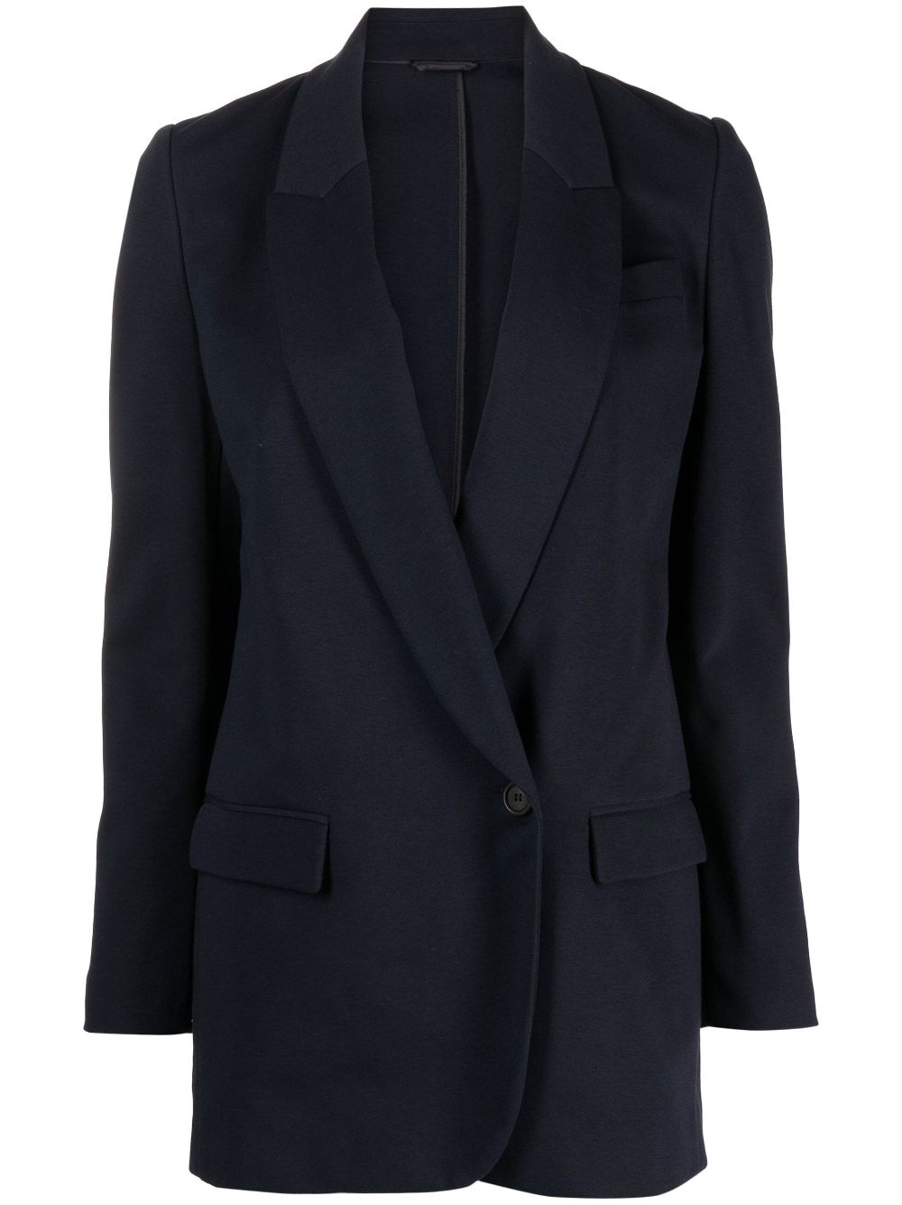 Brunello Cucinelli 单排扣精裁西装夹克 - 蓝色