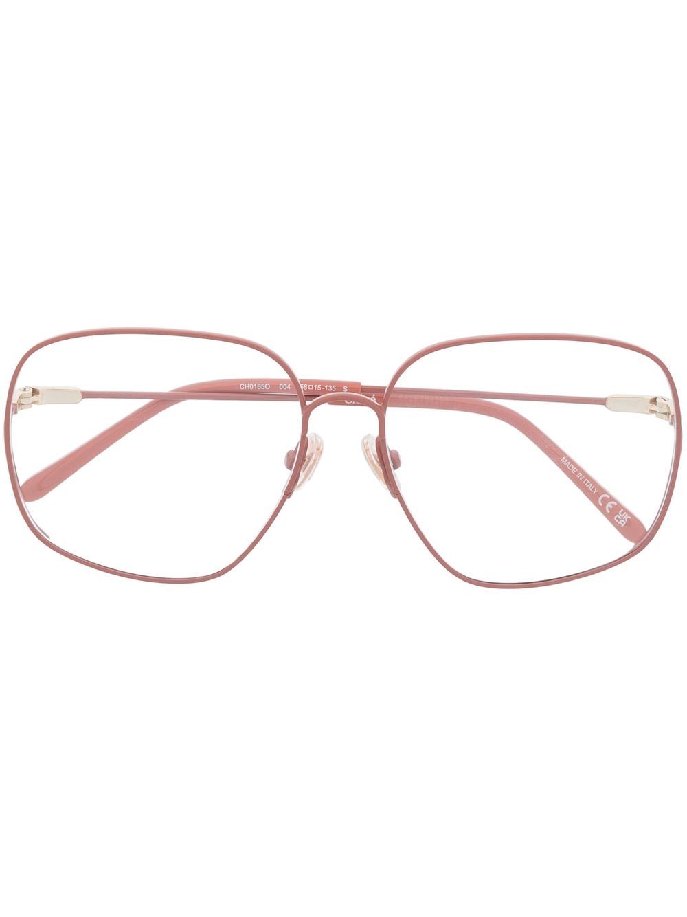 Chloé Eyewear 方框眼镜 - 粉色