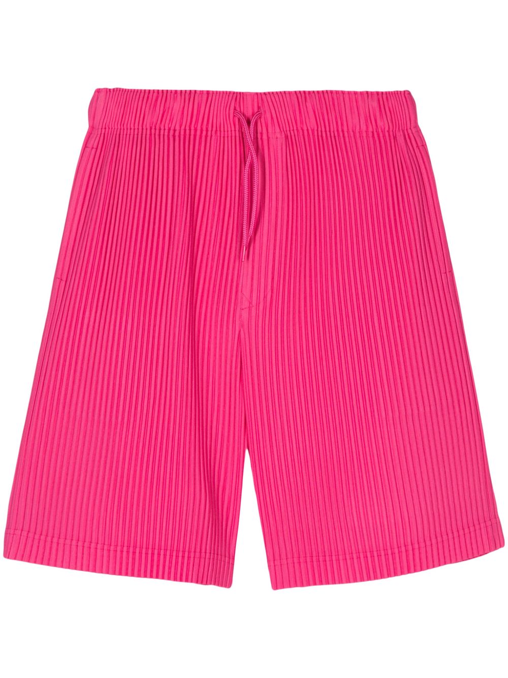 Homme Plissé Issey Miyake 细褶百慕大短裤 - 粉色